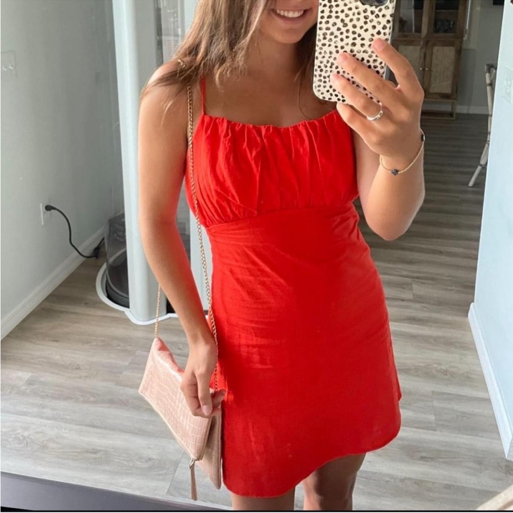 Zara Vibrant Red Mini Dress